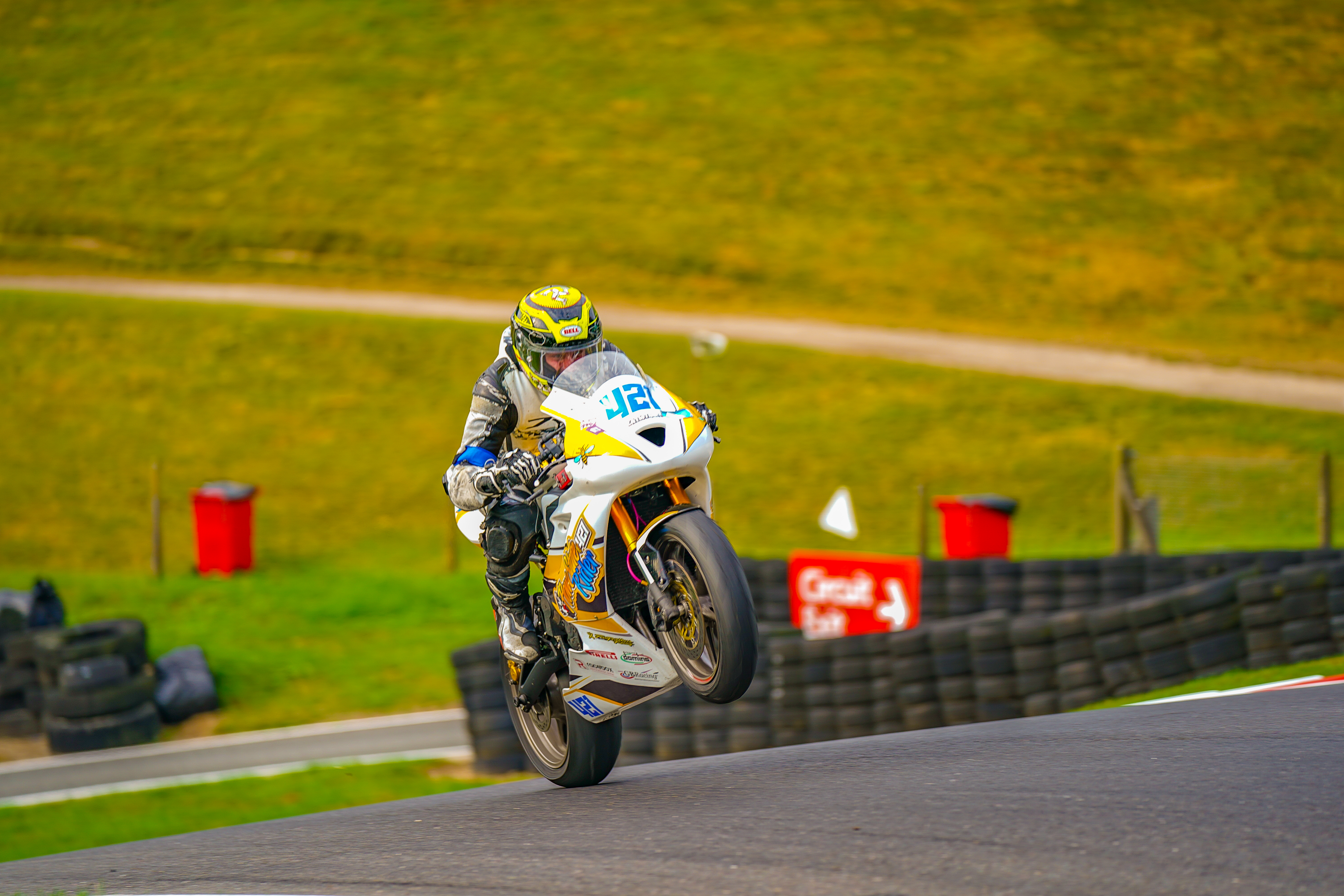 Richard racing motorcycles on track
